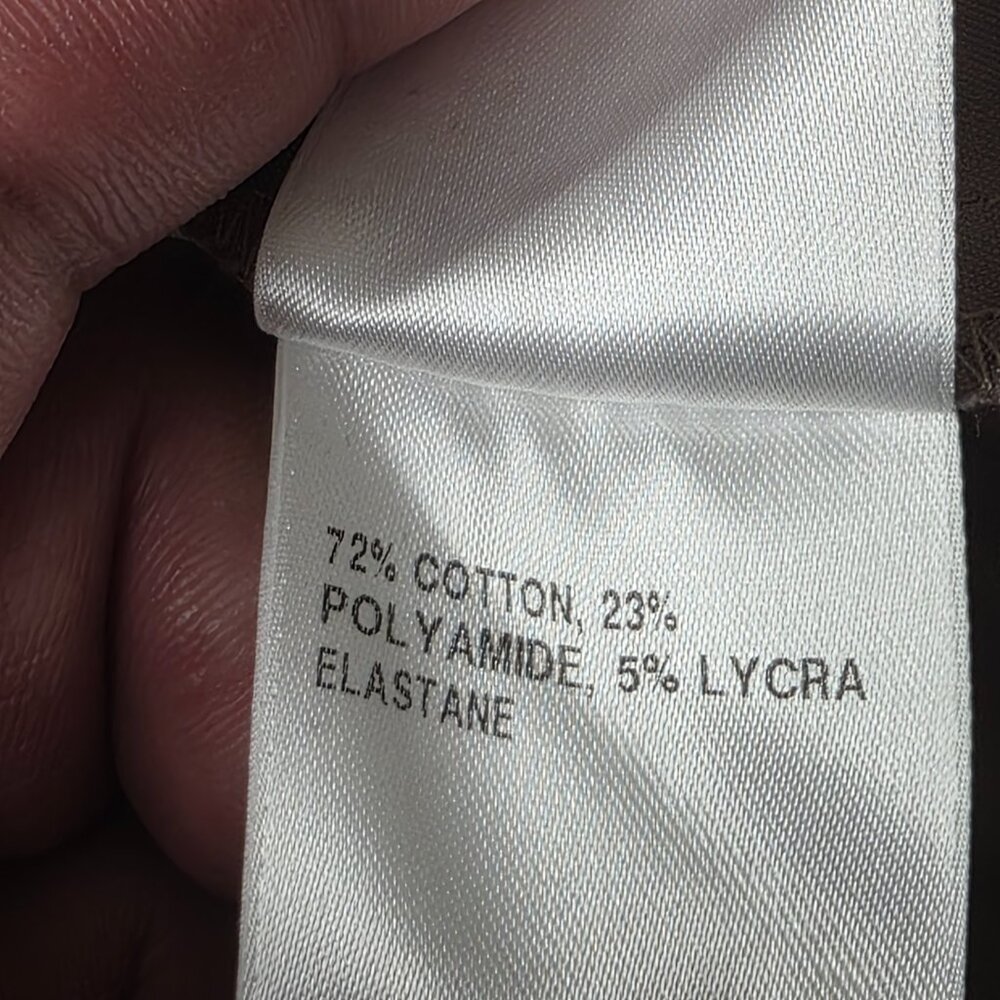 Lafayette 148 New York Taupe Short-Sleeve Peplum Top - Picture 7 of 8
